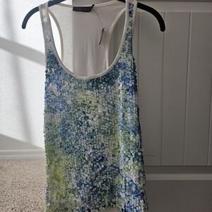 NWT The Limited Sequin Tank Top - Blue and Green